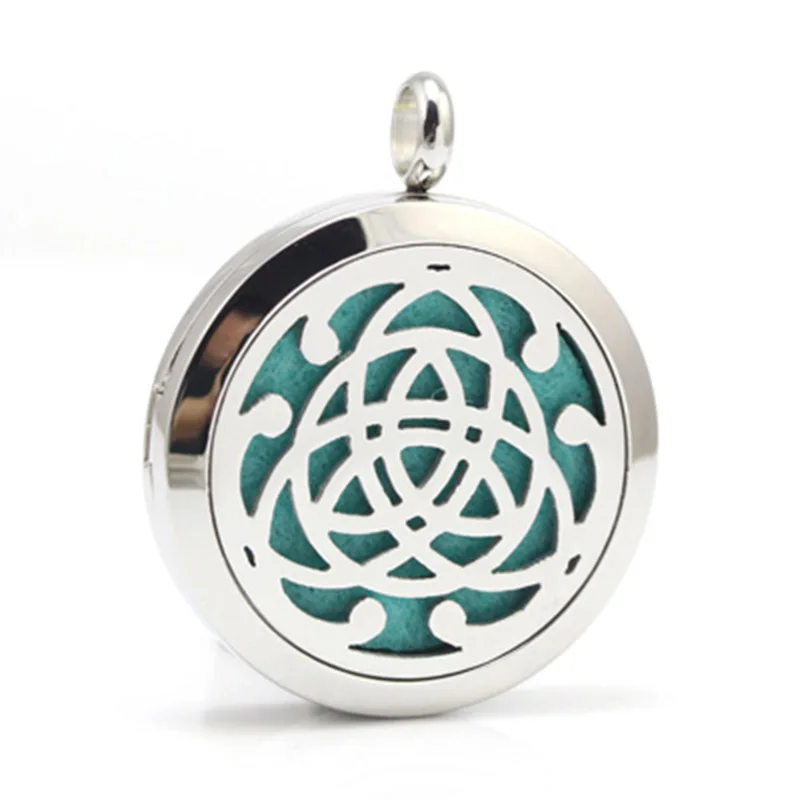 Модный медальон для ароматерапии из нержавеющей стали с геометрическим рисунком