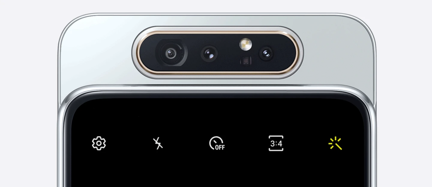 Samsung Galaxy A80 Mobile phone 6.7” Snapdragon 730G Octa Core Rotating Camera 48MP 8GB 128GB 3700mAh NFC Android 4G Smartphone