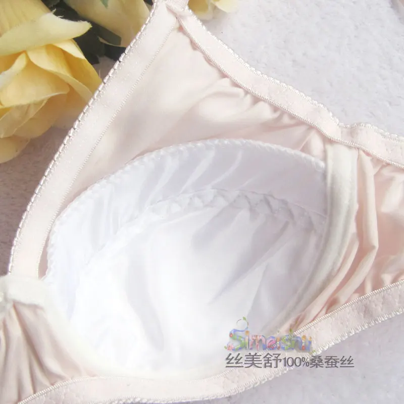 Сексуальный женский бюстгальтер из чистого шелка тонкое нижнее белье с