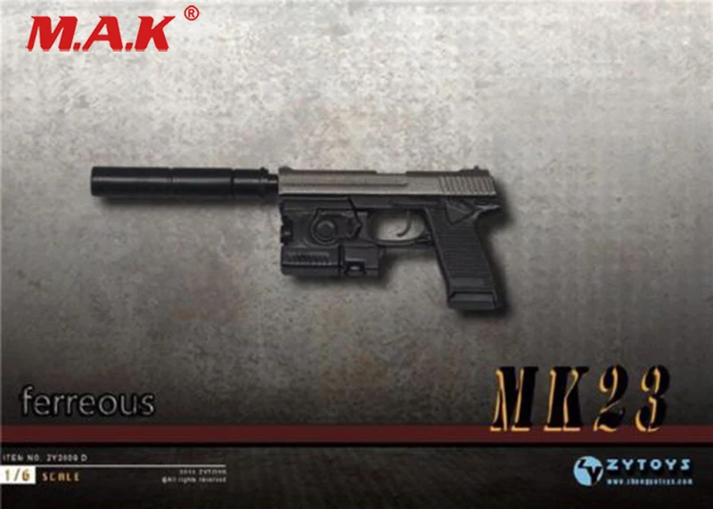 Масштаб 1:6 ZY2009D MK23 пистолет SOCOM модель оружия 1/6 Миниатюрная игрушка для фигурки 12