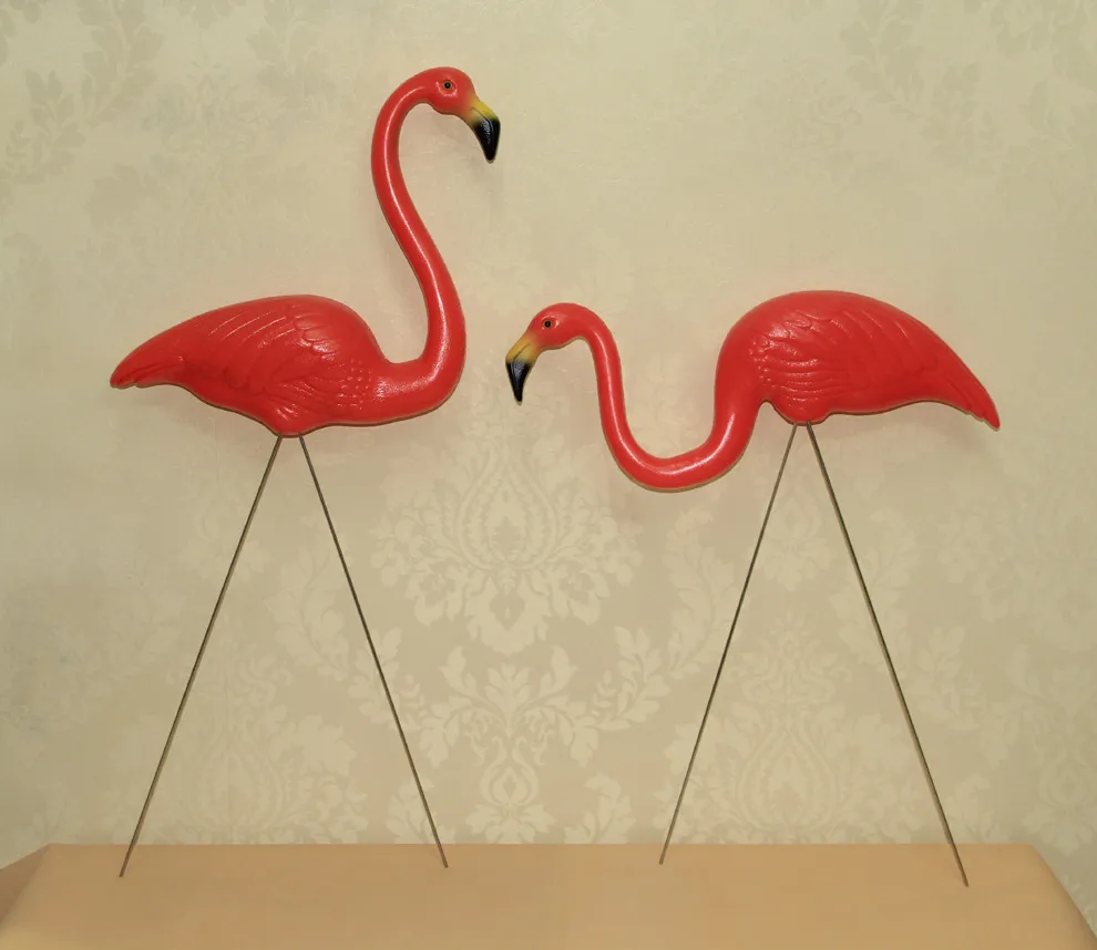 Пластиковые красные или розовые фламинго декоративные украшения для сада двора