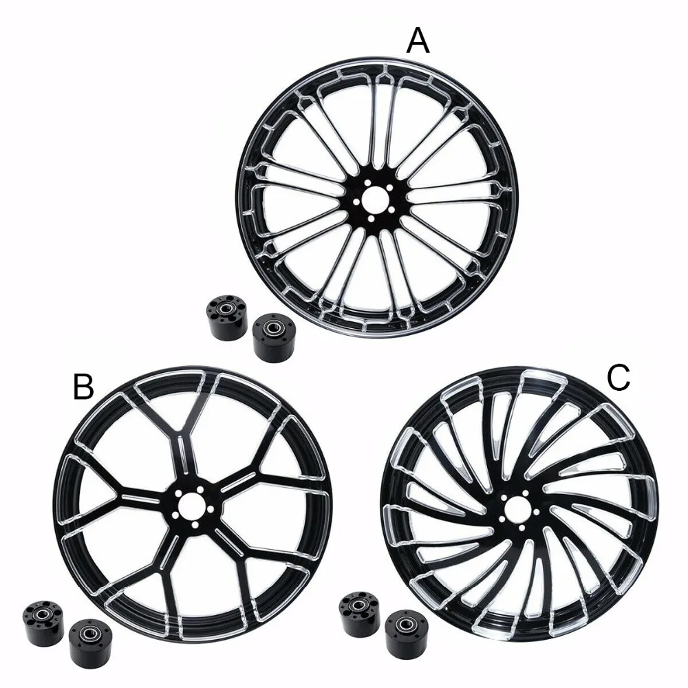 Мотоцикл 21 &quotCNC передний обод колеса Ступицы с двойным диском для Harley Touring Road King