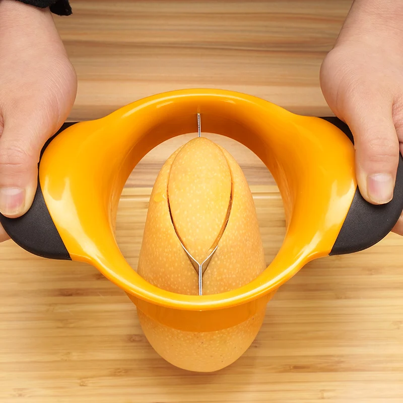 Migecon Stainless Steel Mango Cutter Fruit Slicer Non Slip Handles Vegetable Gadget Separation Kitchen Tool Accessories | Дом и сад