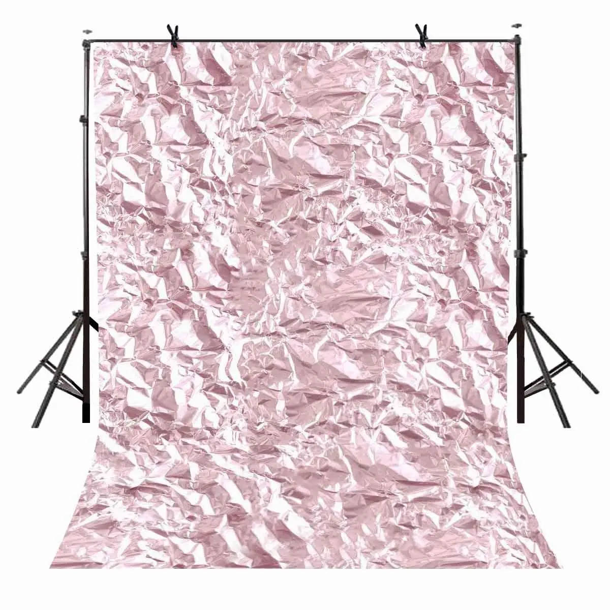 

5x7ft Millennium Pink Backdrop Bright Wrinkles Plastic Paper Photography Background Studio Props