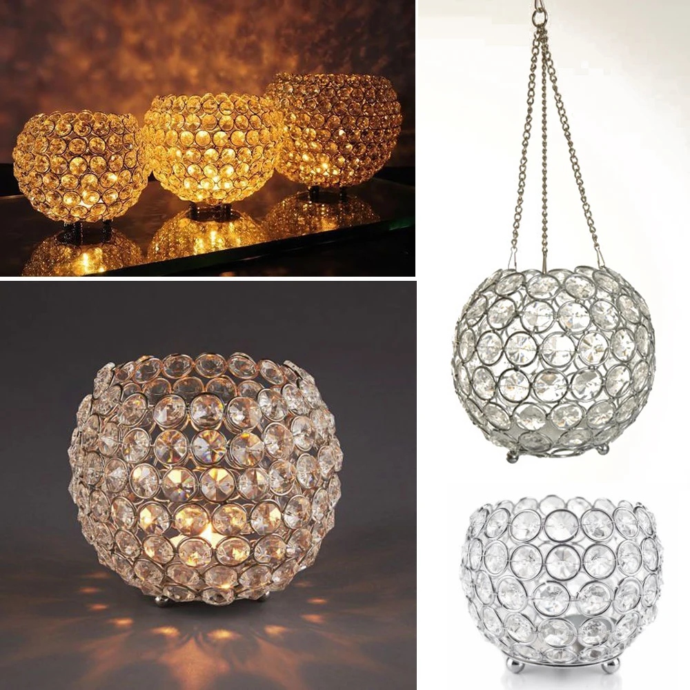 Хрустальный глобус Bling Tealight Votive подсвечники свадебные центральные лампы|centerpiece