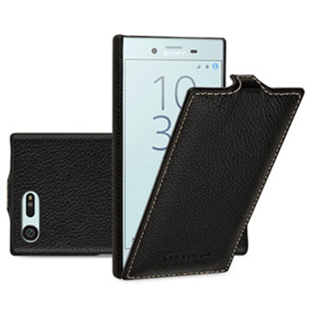 

Чехол-книжка для Sony Xperia X Compact, F5321, из 2017 натуральной кожи, классический стиль, с откидной крышкой, с подарком, 100%