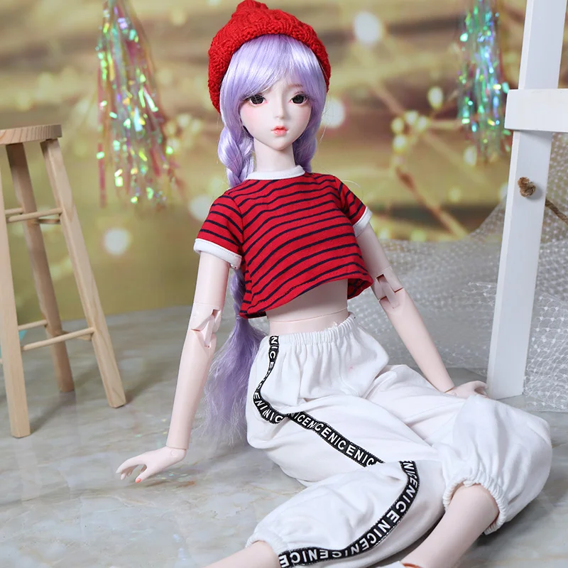 DBS наряды для 1/3 BJD куклы полосатая рубашка и слаксы одежда без обуви|Куклы| |