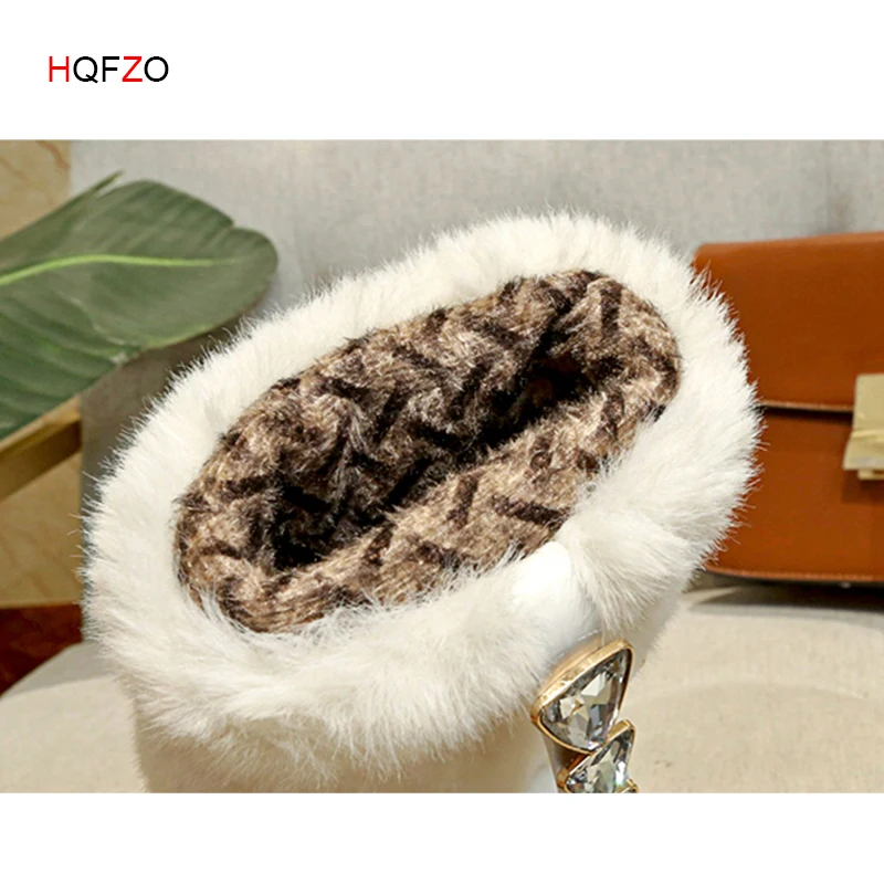 HQFZO/женские короткие ботинки Модные ботильоны из искусственного меха на