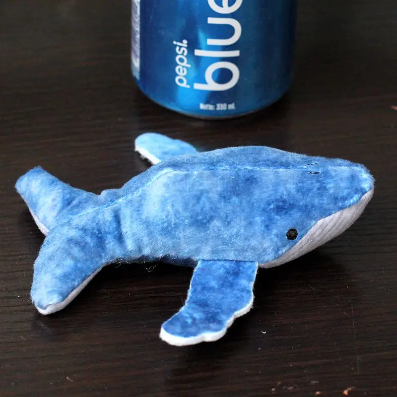 

4" 10cm mini humpback whale plush stuffed cat toy fish