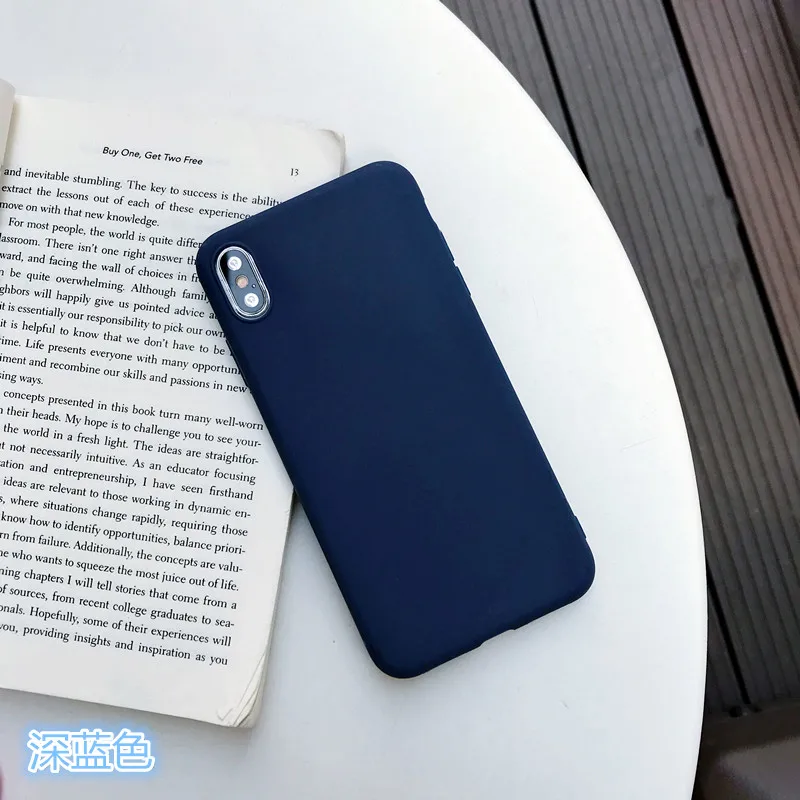 Жидкий силиконовый чехол для Xiaomi mi 9 SE 8 Lite A2 mi X 2 3 2S 6X mi Play тонкий мягкий чехол s для Red mi Note 7 6 Pro 6A - Цвет: Navy blue