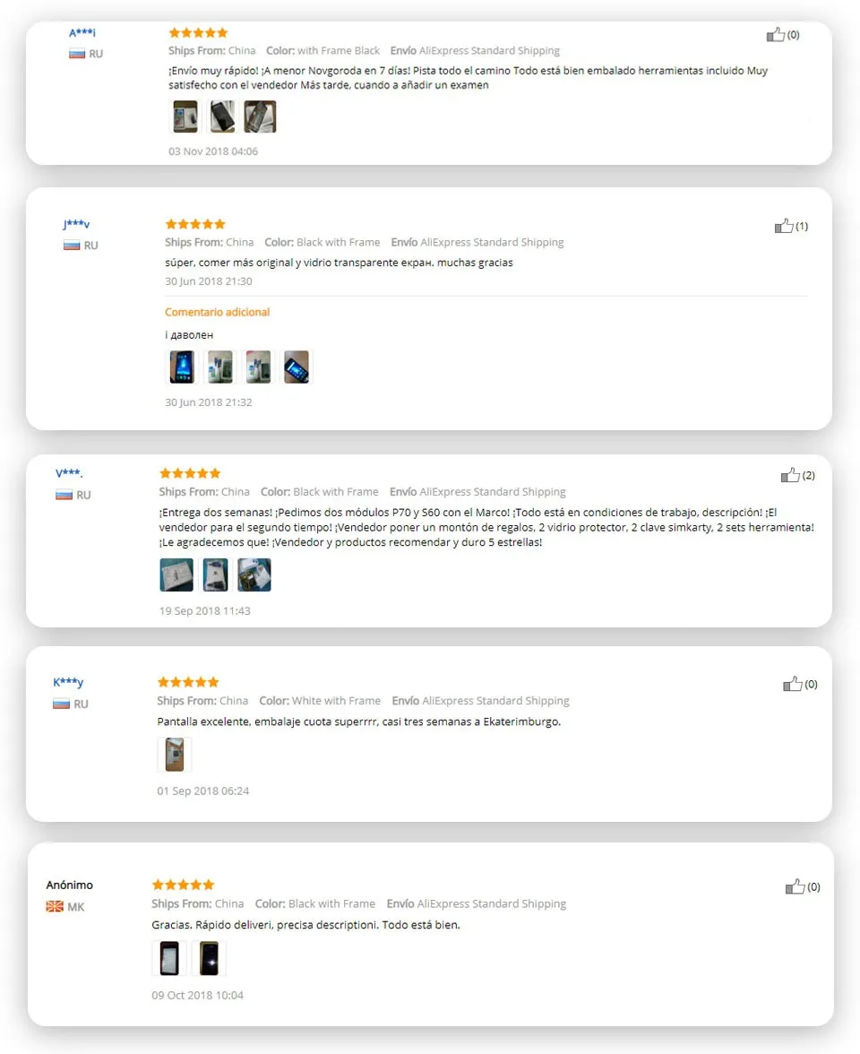 Дисплей для Lenovo S60 S60W S60T S60A LCD в сборе с тачскрином на рамке черный белый