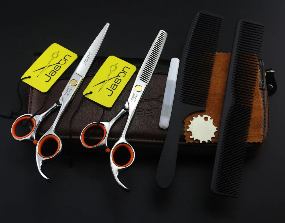 

Парикмахерские ножницы 6,0 дюйма 17,5 см 4 шт. Jason Япония 440C парикмахерские ножницы для стрижки филировочные ножницы для волос