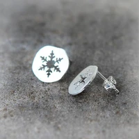 daisies 10pclot cutout snowflake earrings for women stud earrings