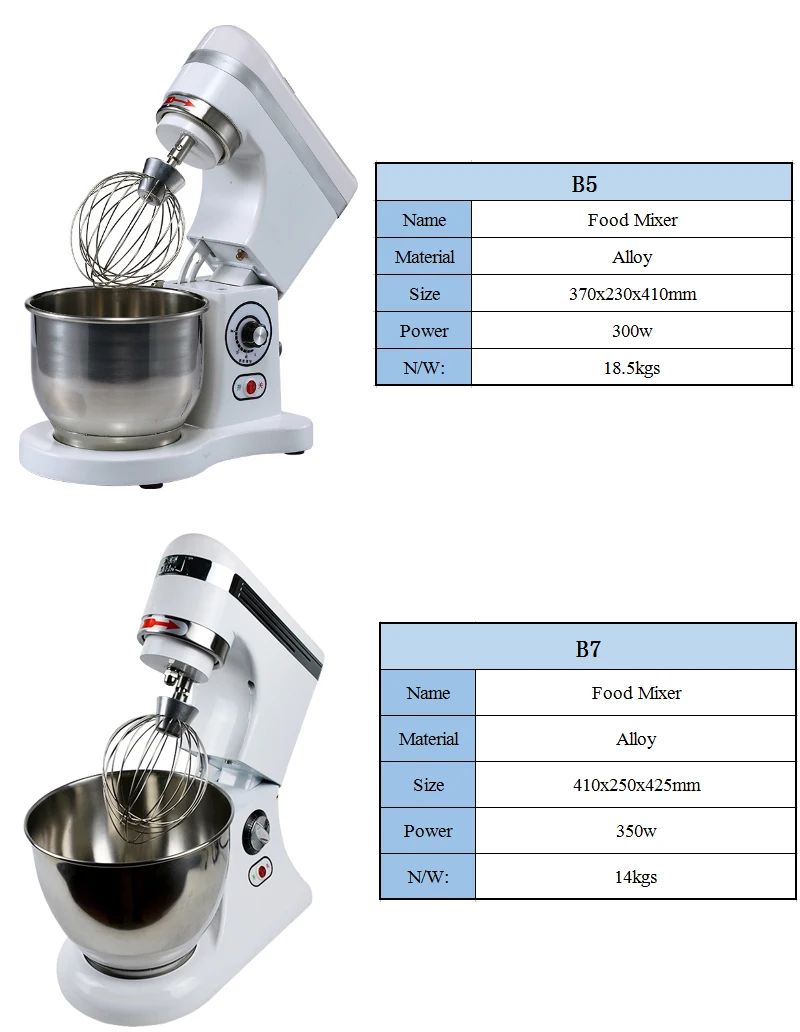 5L Kitchen Stand Electric Bread Dough Mixer Household Commercial kneading dough machine Egg Beater planetary Food Mixer
