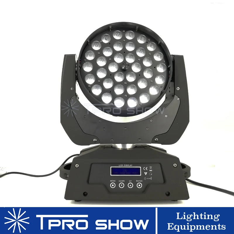 2 шт. зум светодиодный Moving Head Wash 36x10 Вт RGBW 4в1 сценический эффект освещения Lyre Мобильная головка Dmx управление