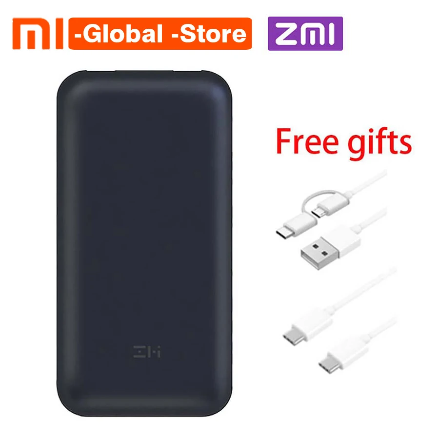 В наличии Xiaomi ZMI 3 0/20000 мАч QB815 QB820 USB C power Bank PD2.0 bank Быстрая зарядка 15000 тип c для