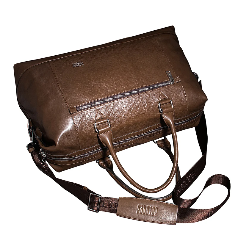Pabojoe Duffle Bags 100% Italian Genuine Cowhide Leather Big Capacity Mens Business Travel Holder Luggage | Багаж и сумки