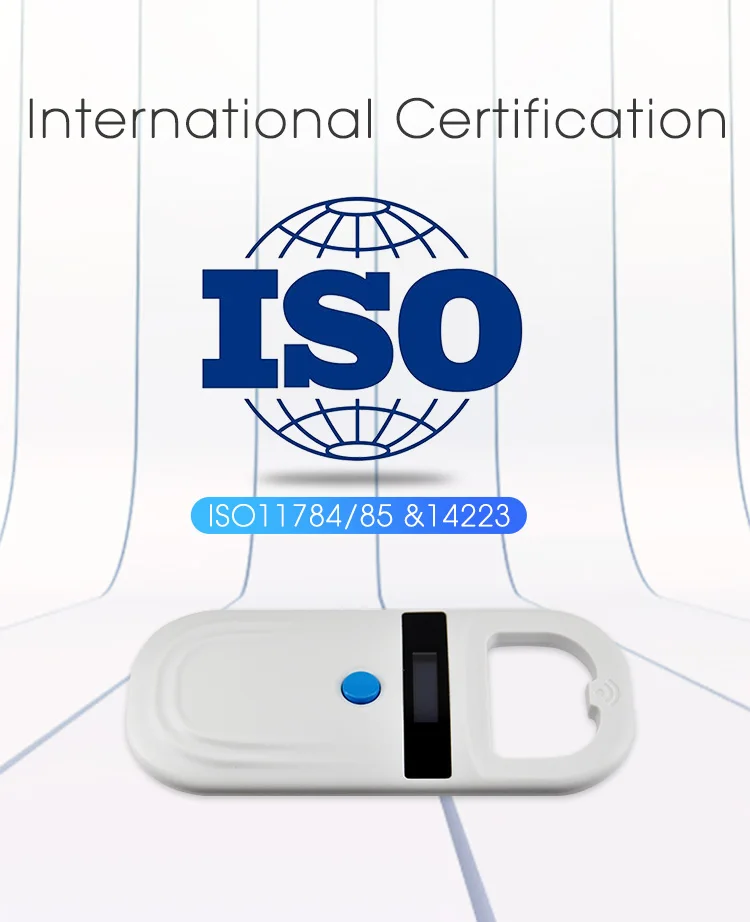 Сканер для домашних животных ISO11784/5 FDX-B, считыватель для домашних животных, чип-транспондер, USB RFID, ручной микрочип-сканер для собак, кошек, лошадей
