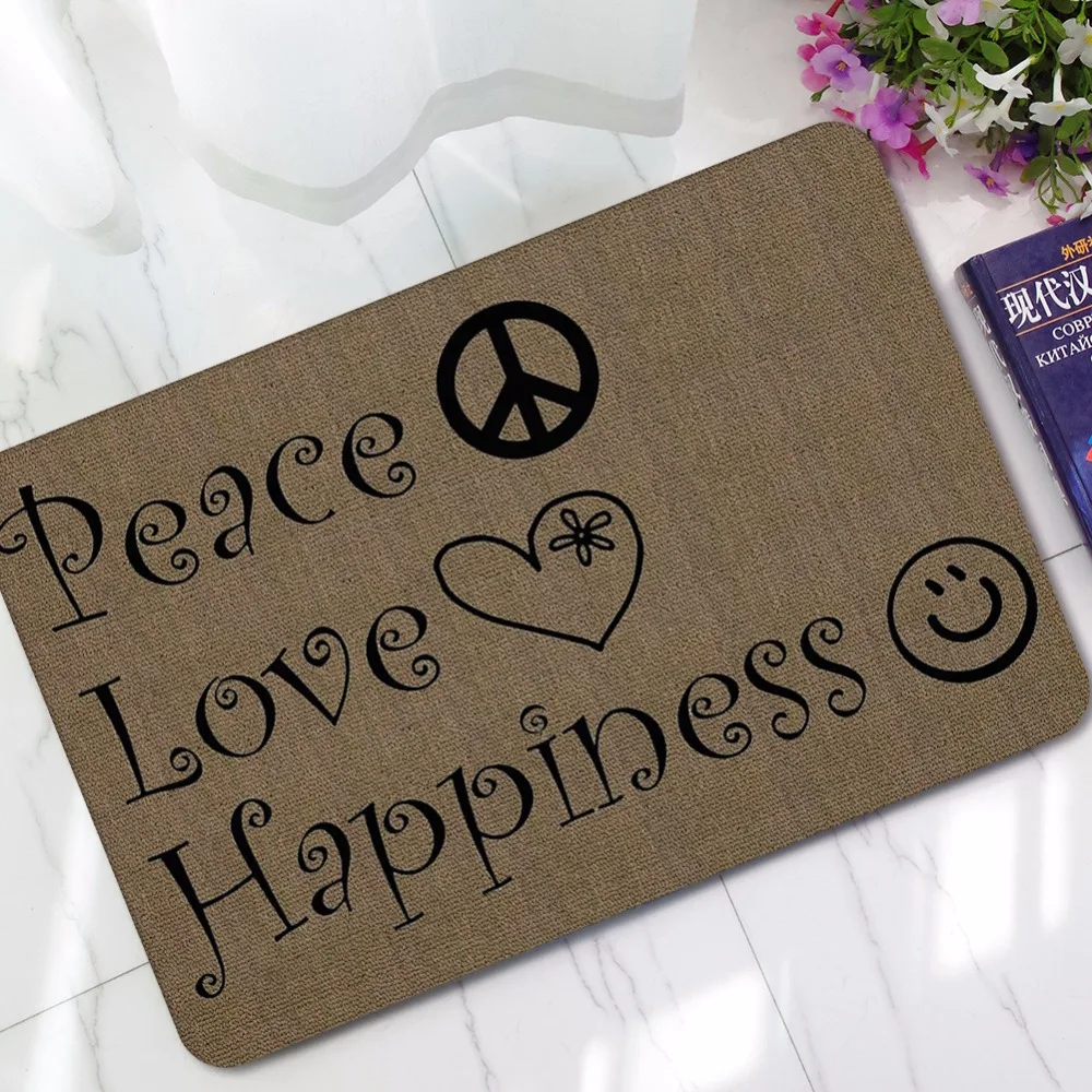 Коврик для дома CAMMITEVER Peace Love Happiness|Коврик| |