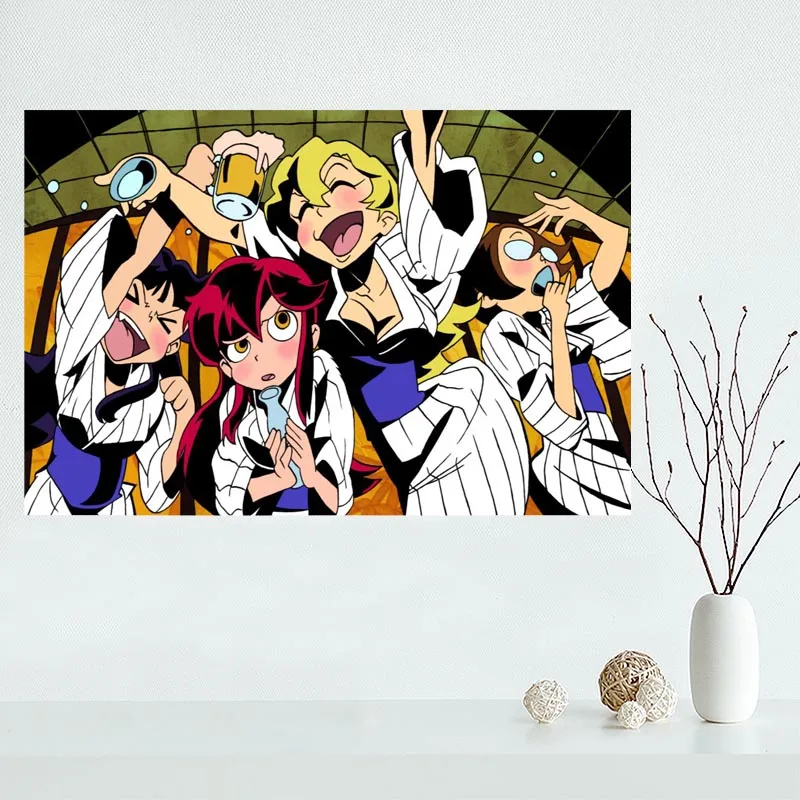 Холщовый постер Tengen Toppa Gurren Lagann украшение для дома настенное искусство Новое