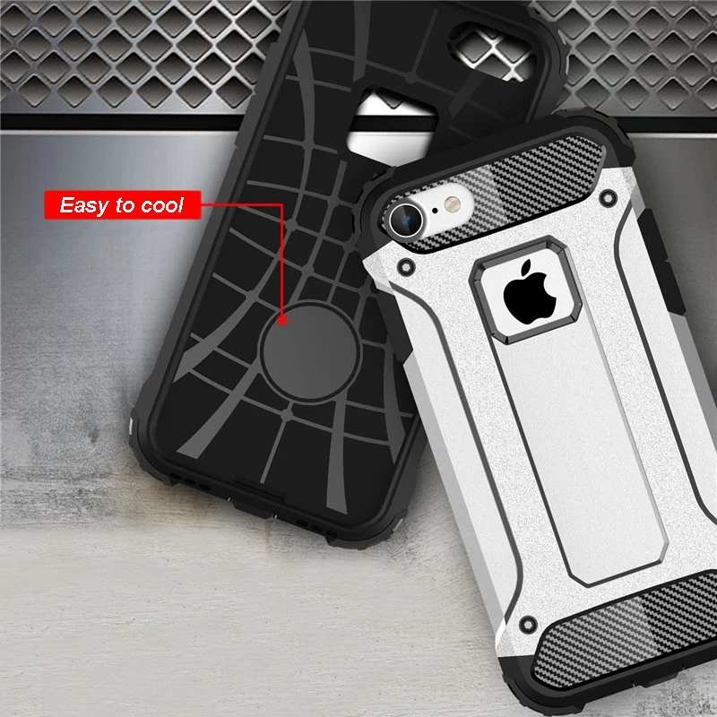 2 в 1 жесткий бронированный Прочный ПК + ТПУ Гибридный защитный чехол на заднюю