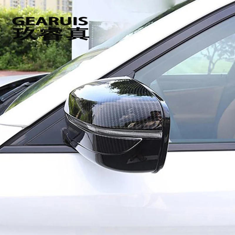 Автомобильный Стайлинг из углеродного волокна Украшение зеркала заднего вида