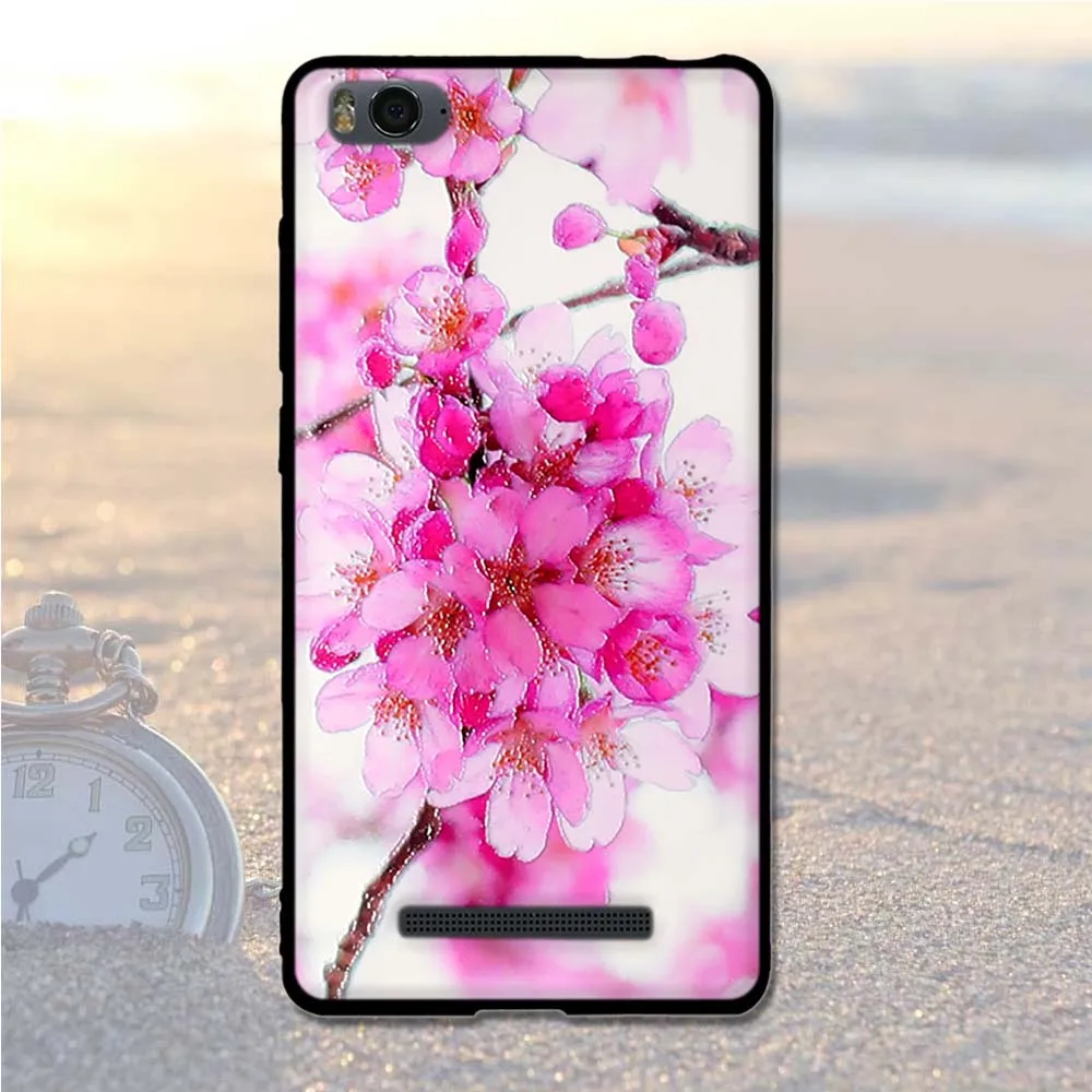 Чехол s с цветочным рисунком для Xiao mi 4c, мягкий резиновый чехол для телефона, чехол для Xiao mi 4i, чехол для Xiao mi 4c mi 4i mi 4C, сумки - Цвет: 1