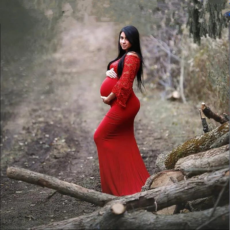 Платья для беременных Vestidos, реквизит для фотосессии, платья для беременных, большие размеры, сексуальные кружевные нарядные платья для беременных, вечерние платья на выпускной, белое платье