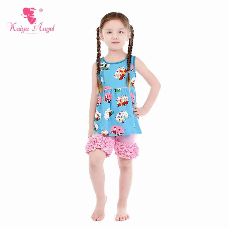 Kaiya Angel Todller/эксклюзивная летняя одежда для девочек топ в синий горошек с
