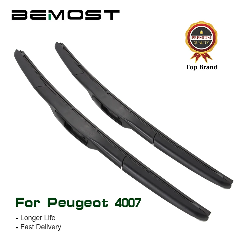 

BEMOST Car Clean The Windshield Natural Rubber Wiper Blades For Peugeot 4007, Fit U Hook Arm 2007 2008 2009 2010 2011 2012