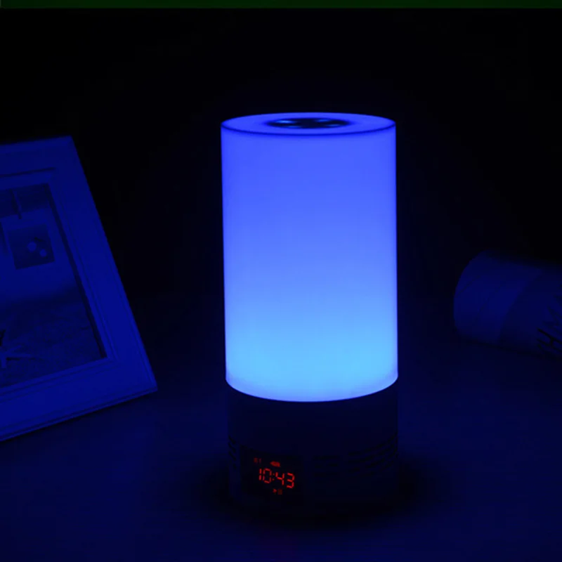 1 шт. серебристо-серый Беспроводной Bluetooth аудио свет Coulful светодиодный умные часы