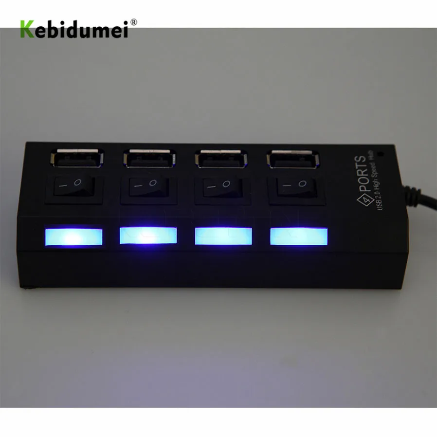 4 портовый высокоскоростной USB концентратор 480 Мбит/с мультипреобразователь