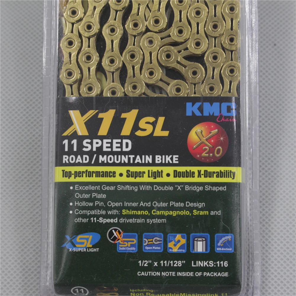 Велосипедная цепь KMC X8 X9 X10 X10SL X11 X11SL X12 7S 8S 9S 10S 11 S 12S для MTB/дорожного велосипеда fo