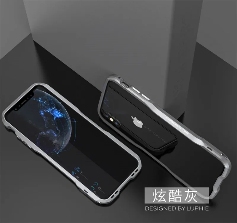 Высококачественный Роскошный Алюминиевый металлический бампер для iphone X XR XS MAX чехол с металлической кнопкой для iphone 11Pro 6s 7 8 Plus