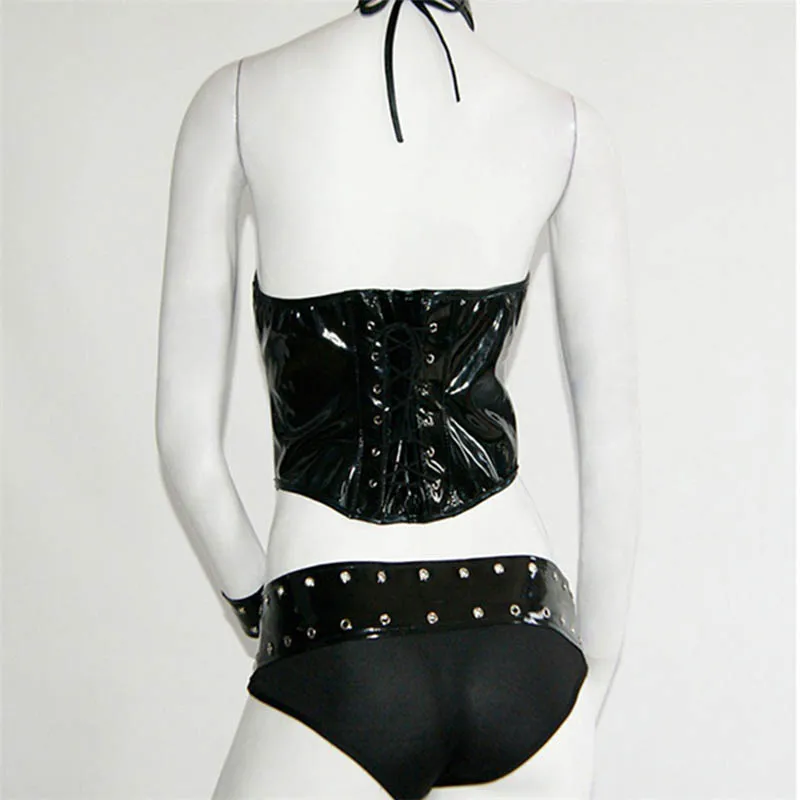 

New Women Faux Leather Sexy Catwomen Cosplay Costumes Hot Erotic Lingerie Set Halloween Black Cat Girl Bodysuit