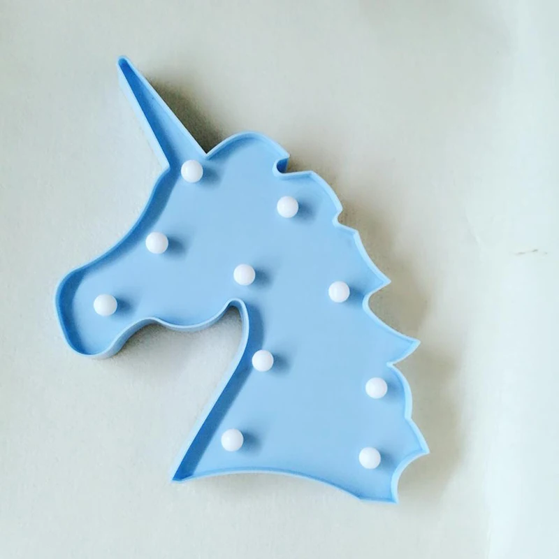 Голова Единорога лампа Led ночник животное шатер лампы на стену для детей спальня