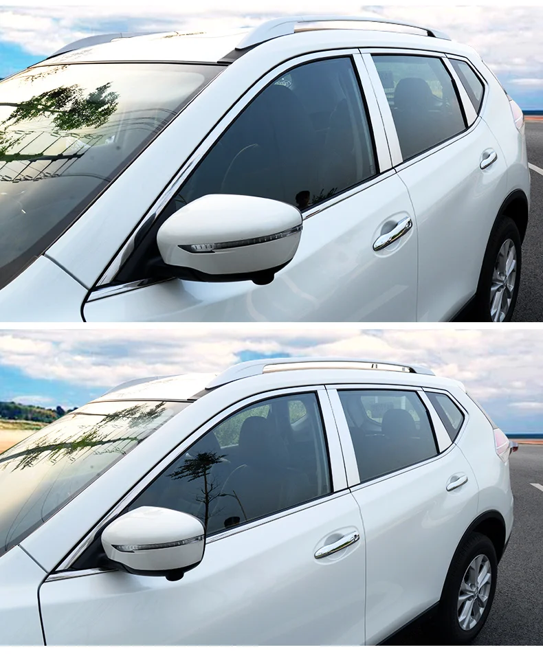 Аксессуары подходят для 2014 2015 2016 nissan Rogue xtrail x trail 8 шт. нержавеющая сталь окна