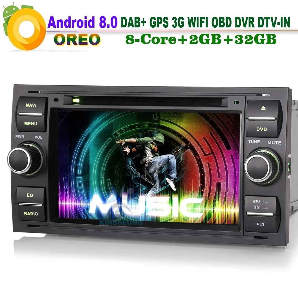 Android 8 0 DAB + авторадио СБ Navi WiFi 3G RDS SD DVR OBD Bluetooth DTV IN Автомобильный GPS навигатор плеер