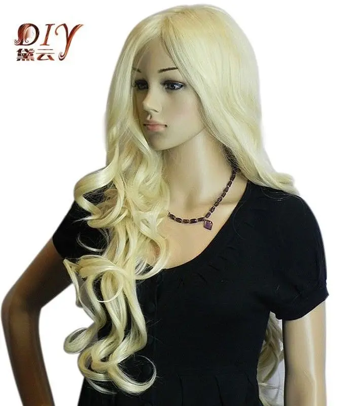 Шун dd002425 Женская Мода Блондинка Длинные Парики Синтетические Волнистые Волосы