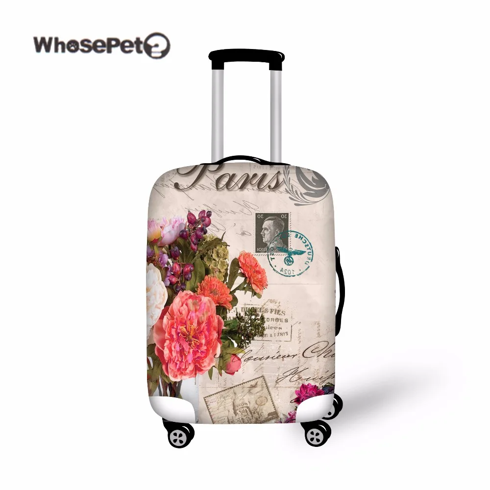 WHOSEPET Ретро Дорожный чемодан защитный чехол с ландшафтным принтом Эластичный