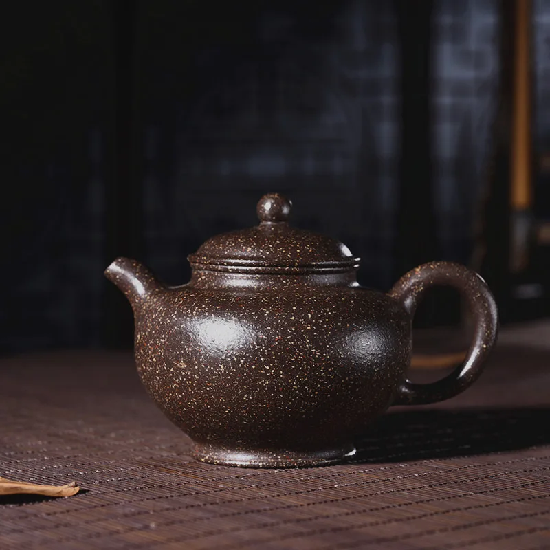 

220ml Yixing Purple Sand Tea Pot Genuine Ziyu Gold Clay Raw Ore Purple Clay Teapot Kung Fu Tea Kettle Free Shipping