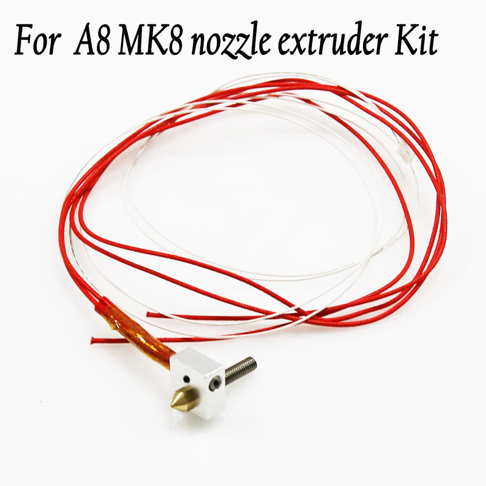 

Anet 30mm throat A8 A2 MK8 nozzle extruder kit I3 extrusion 0.2 0.3 0.4 0.5mm 3d printer nozzles parts hotend DIY Accessories