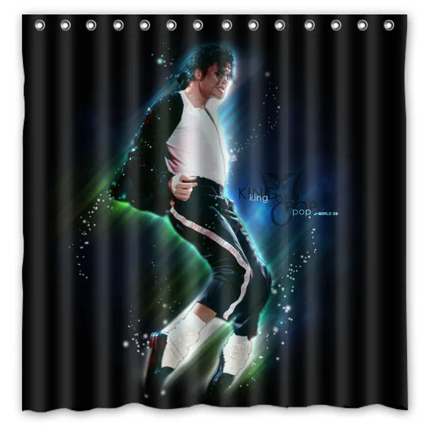 Hot michael jackson Design Shower Curtain Bathroom Waterproof Polyester Fabric 180*180cm+12 Hooks Custom Bath | Дом и сад
