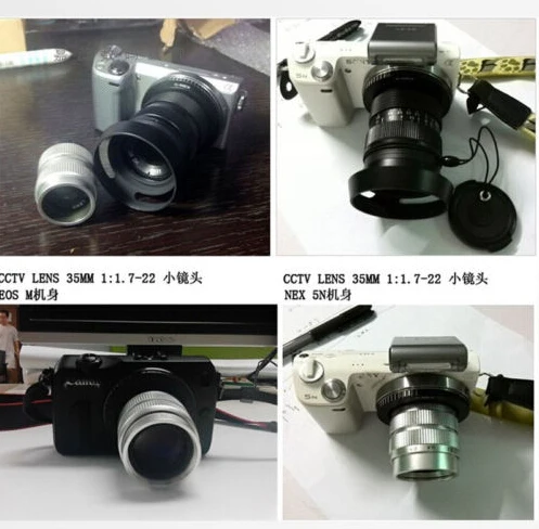 Объектив для Micro-camera 35 мм F/1 7 C крепление камеры видеонаблюдения SONY E NEX-5 5N C3 камера +