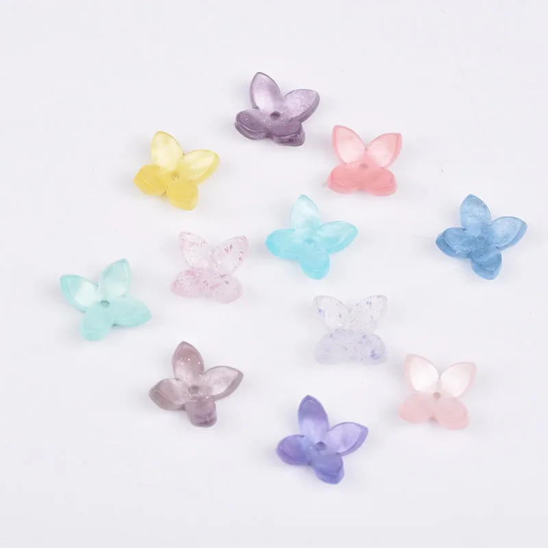 10 мм акриловые бусины в форме цветка разделение ручной работы четыре лепестка