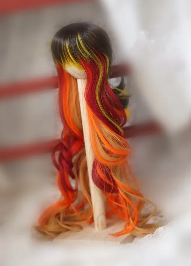 2018 Новое поступление 1/3 Bjd SD кукла парик красный желтый модные длинные Большой