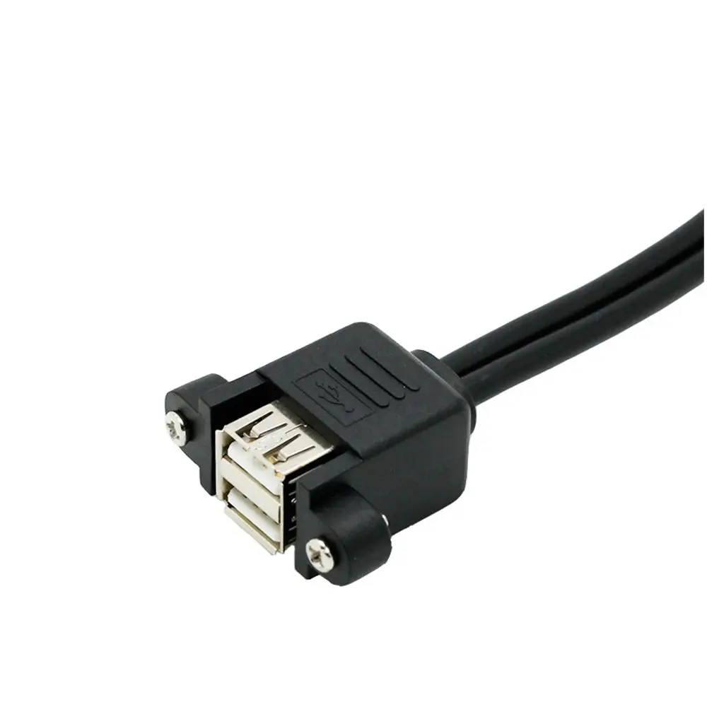 0.25 м 1 сиамские Dual port USB2.0 УДЛИНИТЕЛЬ с резьбовыми отверстиями может быть