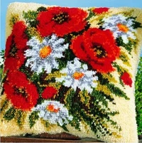 DIY Набор для рукоделия Подушка с вышивкой из акриловой пряжи защелка крюк холст Подушка передняя Вышивка крестом Наволочка стиль 55 - Цвет: Светло-желтый