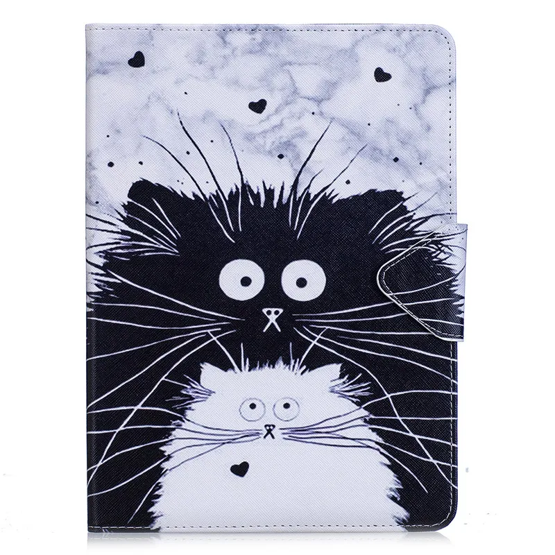 Wekays для Apple Ipad Air Ipad 5 с милым рисунком кота кожи(полиуретан) с откидной крышкой с функцией подставки чехол для IPad Air IPad 5 IPad5 9," Чехол для планшета