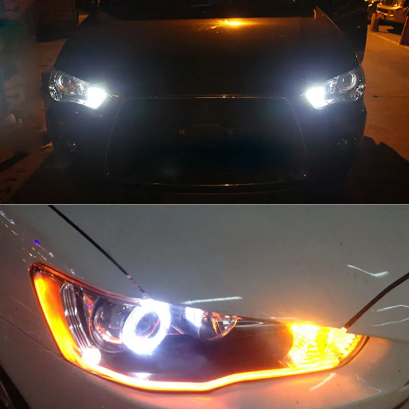 2x Янтарный Желтый Белый 80 Вт Canbus PW24W PWY24W светодиодный фонарь для Audi A3 A4 A5 Q3 VW MK7 Golf CC